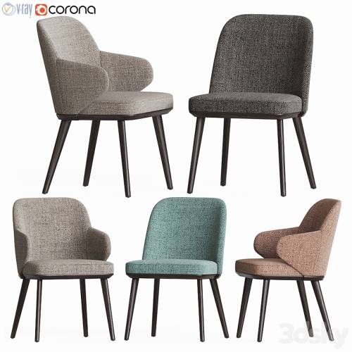 '3dsky Pro - Foyer Dining Chair Set Calligaris'