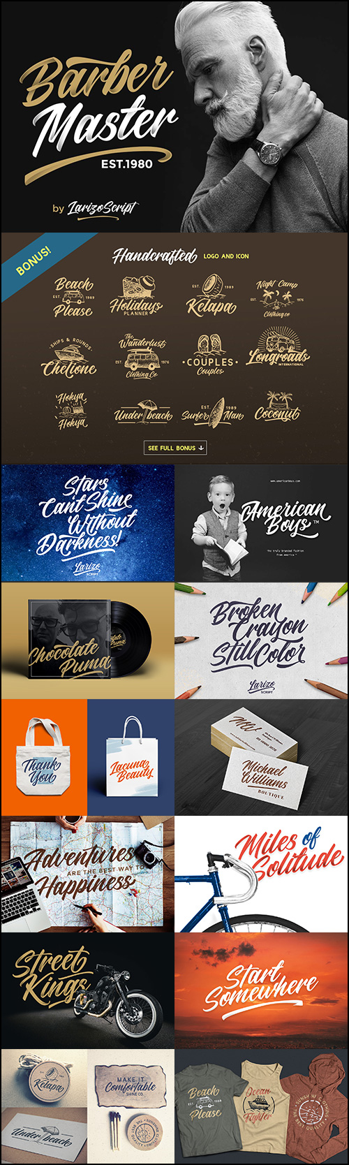 Larizo Script Font 1322792