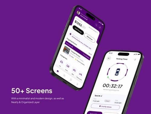 'SpacePoint - Parking Space Booking App UI Kits' 'SpacePoint - Parking Space Booking App UI Kits'