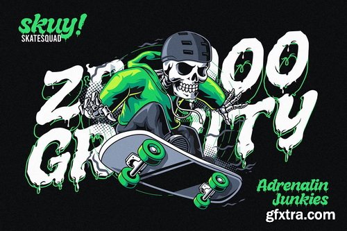 CreativeMarket - Melted Brain Layered Dripping Hallowen Font