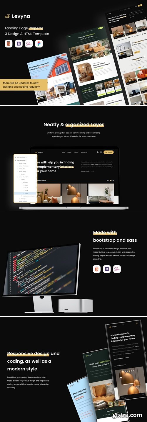 Levyna Landing Page Property - Design & HTML Template
