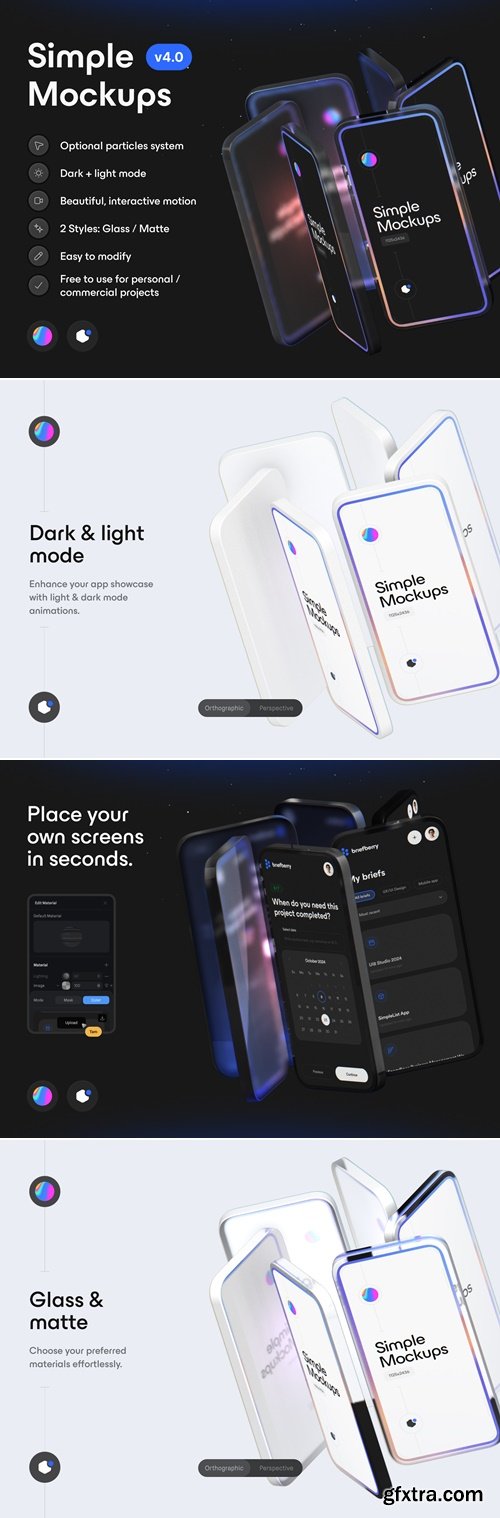 Simple Mockups vol.4 for Spline