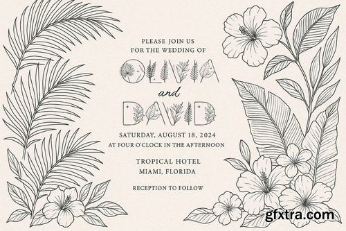 Tropic Summer Botanical Luxury Display Font
