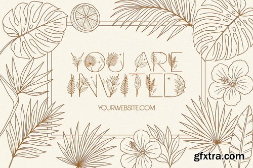 Tropic Summer Botanical Luxury Display Font