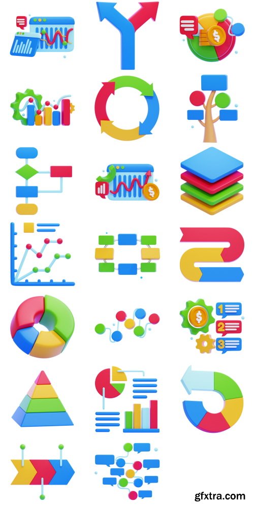 Iconscout - Infographics 3D Icon Pack