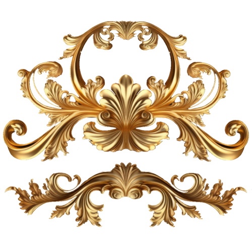Baroque Ornament Elements 25xPNG