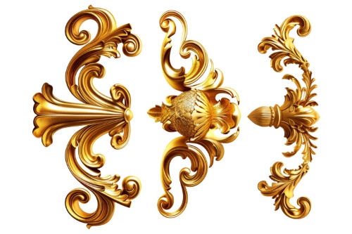 Baroque Ornament Elements 25xPNG
