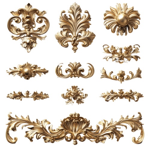 Baroque Ornament Elements 25xPNG