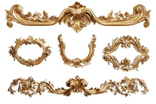 Baroque Ornament Elements 25xPNG