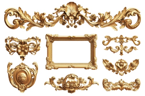 Baroque Ornament Elements 25xPNG
