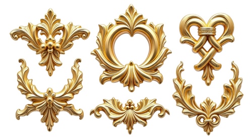 Baroque Ornament Elements 25xPNG