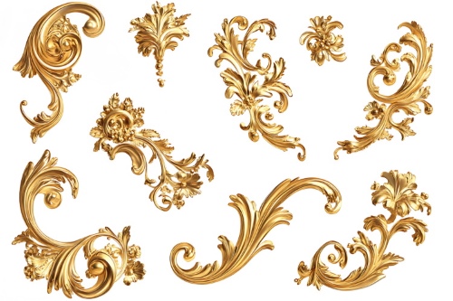 Baroque Ornament Elements 25xPNG
