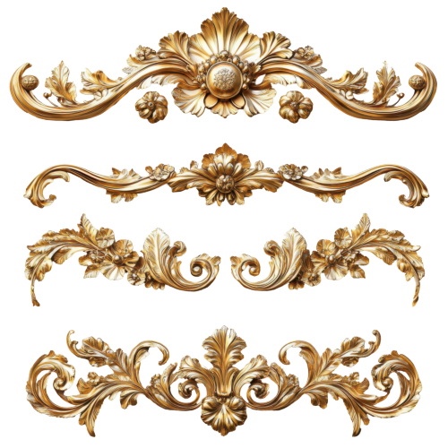 Baroque Ornament Elements 25xPNG