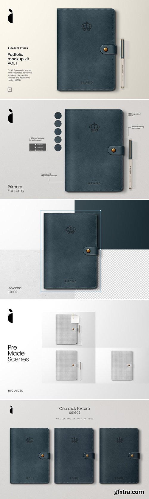 CreativeMarket - Padfolio Mockup Kit 226748162