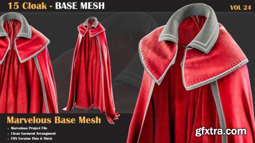 Artstation - 15 Cloak BASE MESH - VOL 24
