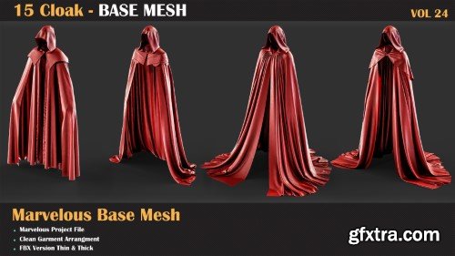 Artstation - 15 Cloak BASE MESH - VOL 24