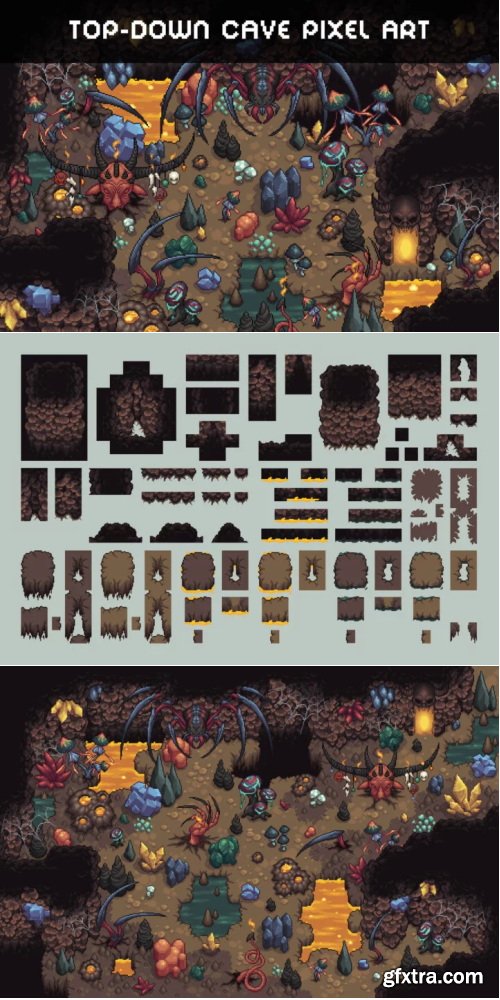 Craftpix - Cave Tileset Top Down Pixel Art