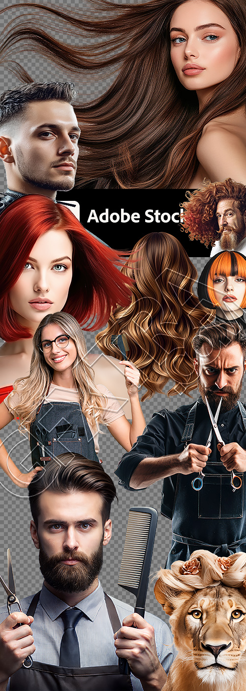 Coiffure & Hair 38xPNG Transparent