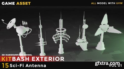 ArtStation - 15 SCI-FI ANTENNA VOL 01