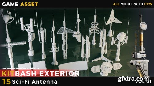 ArtStation - 15 SCI-FI ANTENNA VOL 01