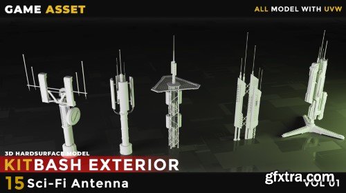 ArtStation - 15 SCI-FI ANTENNA VOL 01