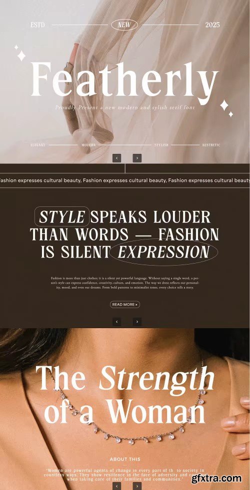 Creativemarket - Featherly – Modern & Stylish Serif