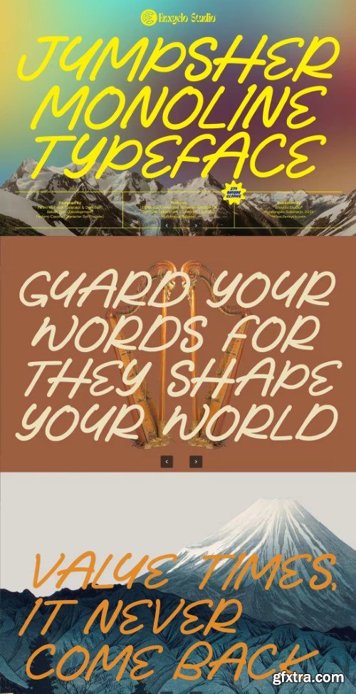 Jumpsher - Monoline Handwritten Modern Logo Font