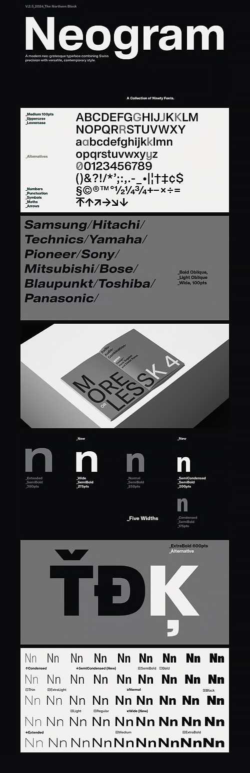 Neogram Font Family 54xOTF