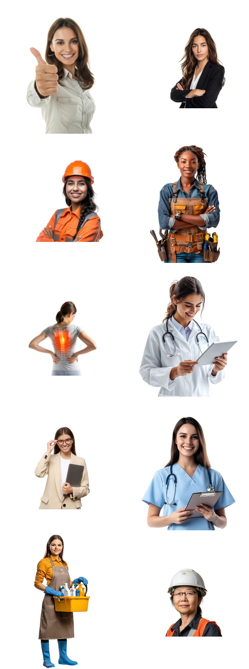 Woman at Works, Transparent 40xPNG