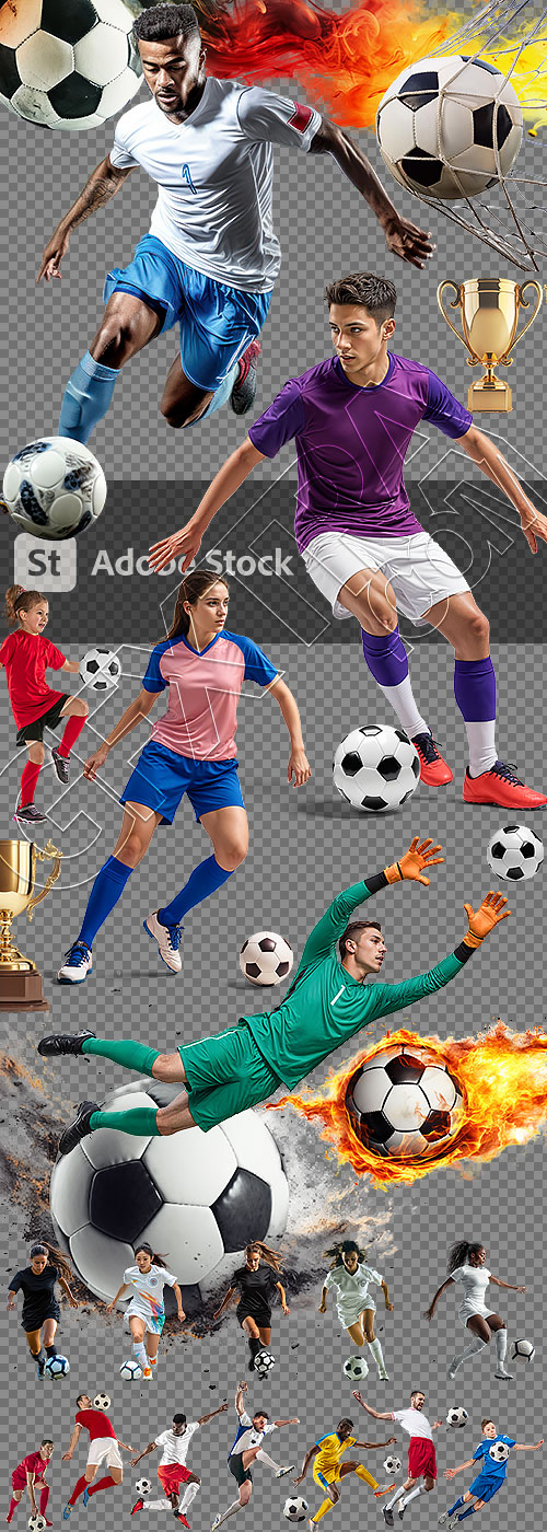 Soccer Male, Female & Child 22xPNG