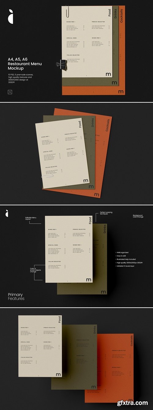 CreativeMarket - Restaurant Menu Mockup 291437622