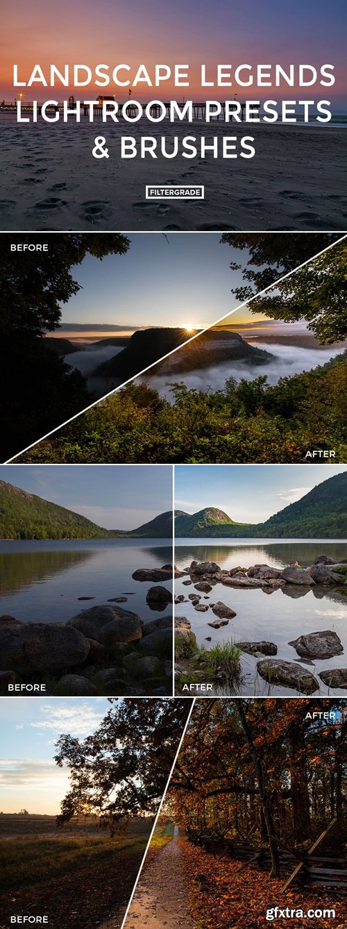 FilterGrade - Landscape Legends Lightroom Presets & Brushes