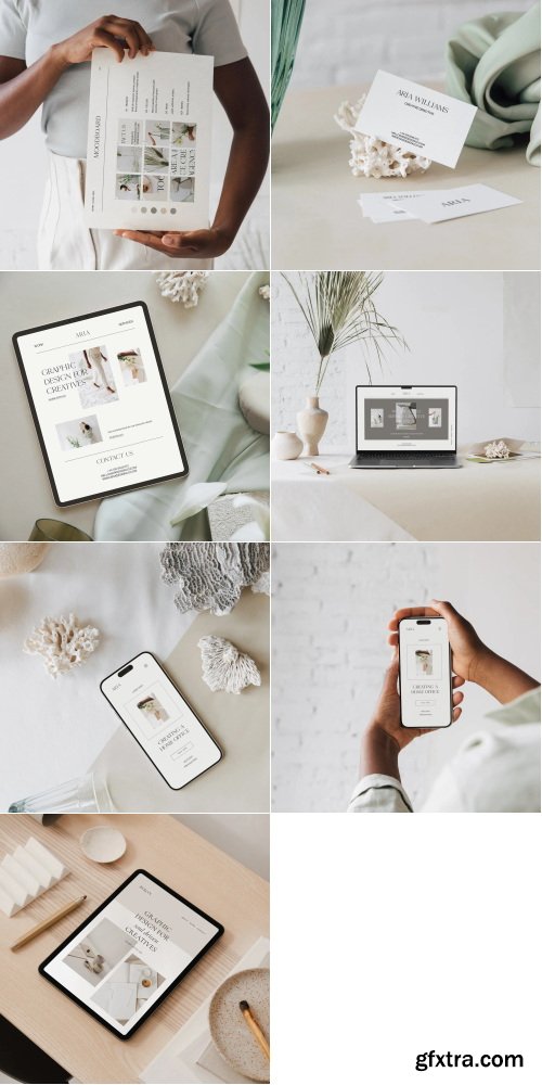 Moyo Studio - Aria Device &amp; Stationery Mockup Bundle