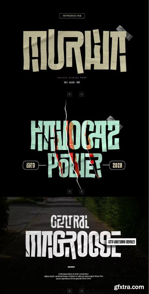 Murwa - Unique Decorative Font