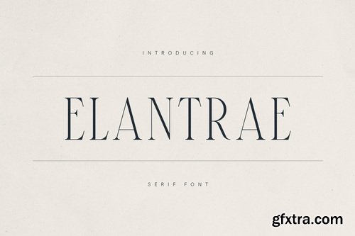 CreativeMarket - Elantrae Elegant Modern Serif Font