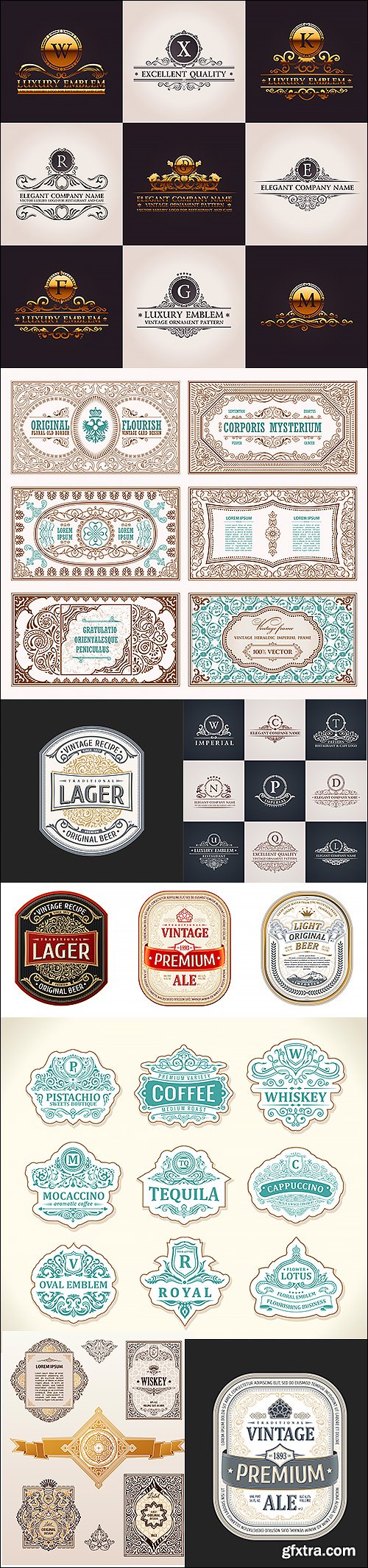 Vintage Frames and Luxury Logos with Ornament 8xEPS Vintage Frames and Luxury Logos with Ornament 8xEPS