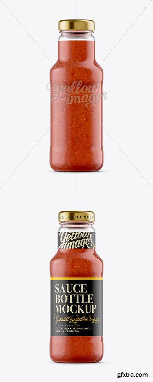 YellowImages - Salsa Glass Bottle Mockup 12421