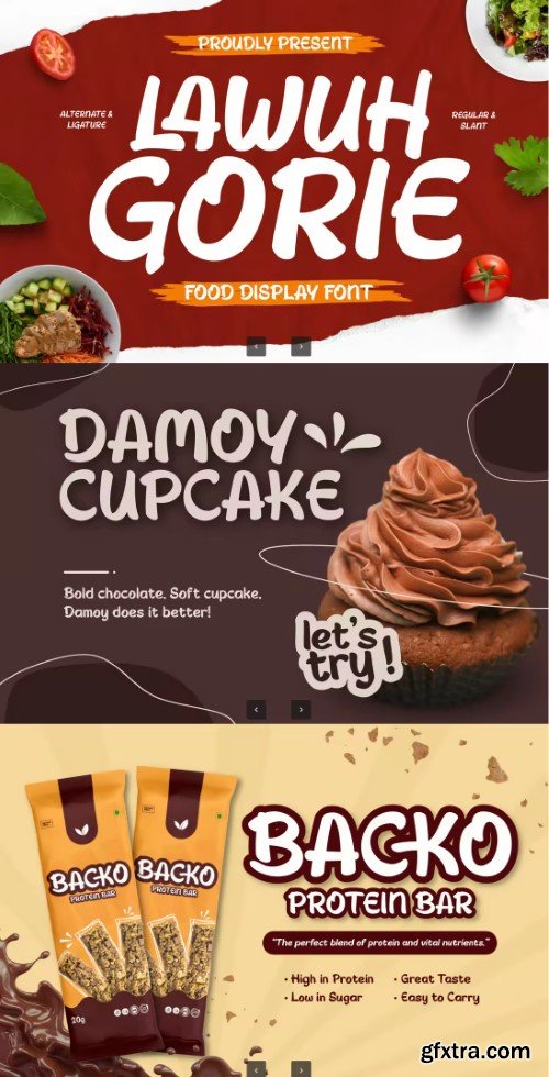 Lawuh Gorie - Food Display Font