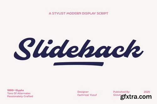 CreativeMarket - Slideback Bold & Stylish Script