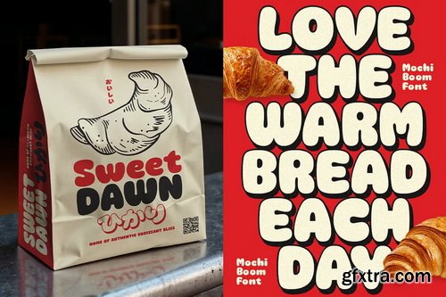 CreativeMarket - Mochi Boom Playful Bubbly Font