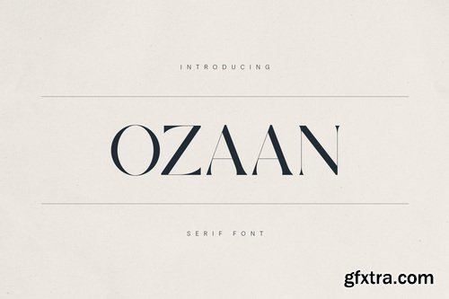 CreativeMarket - OZAAN A Sophisticated Modern Serif