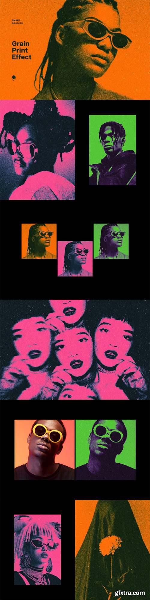 Grain Print Photo Effect for Photoshop