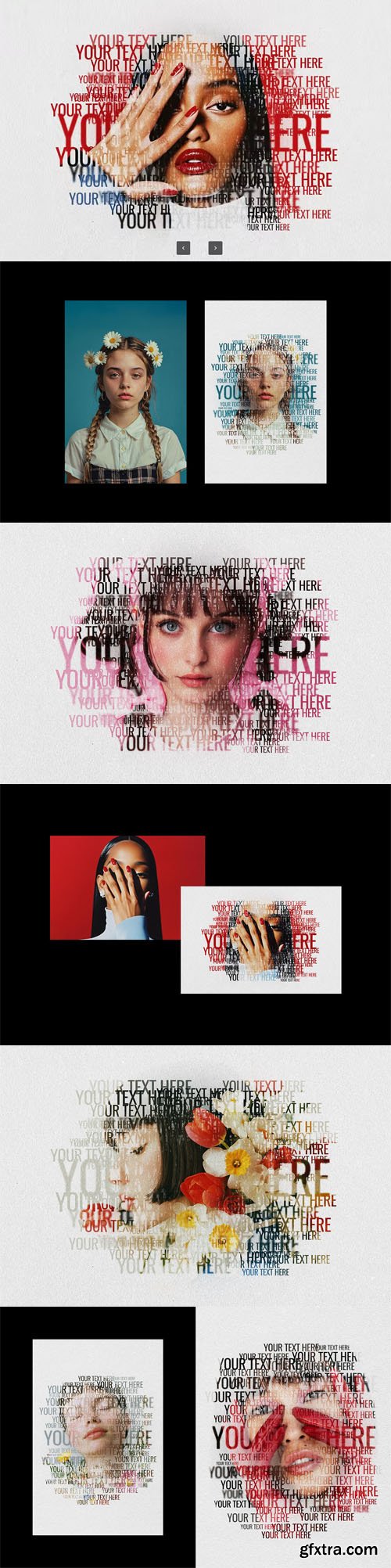 Text Portrait Photo Effect for Photoshop