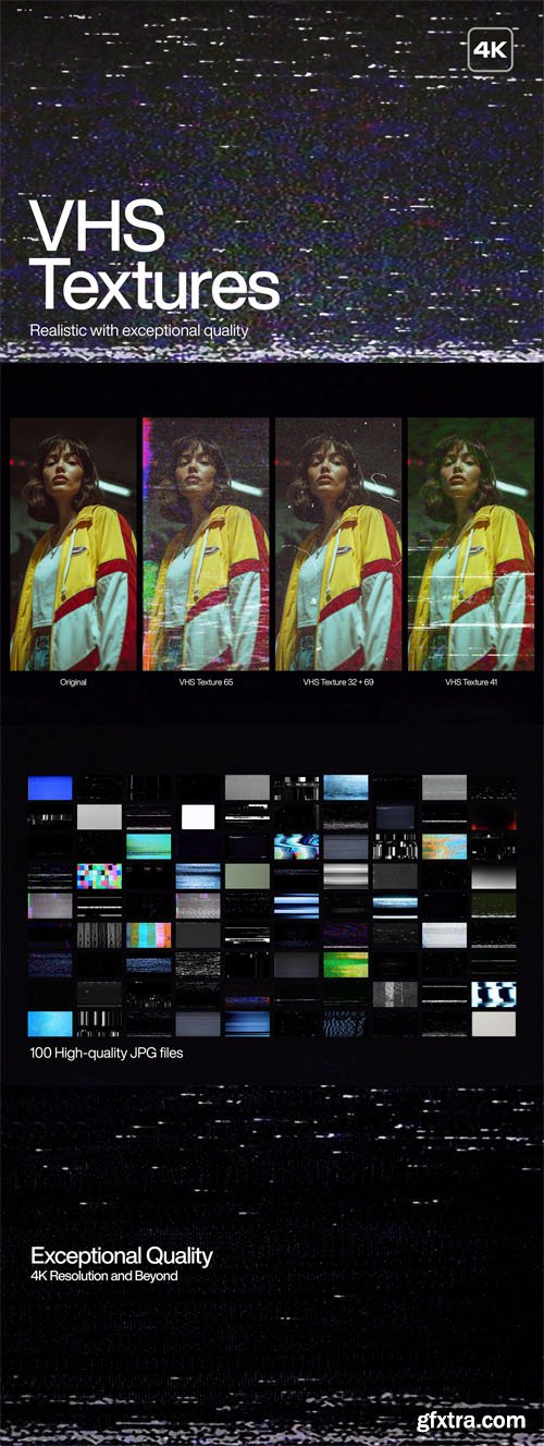 100 VHS Overlays Pack for Photoshop