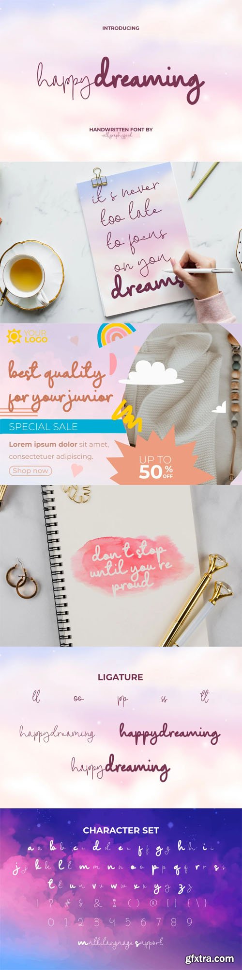 Happy Dreaming - Creative Handwriting Font