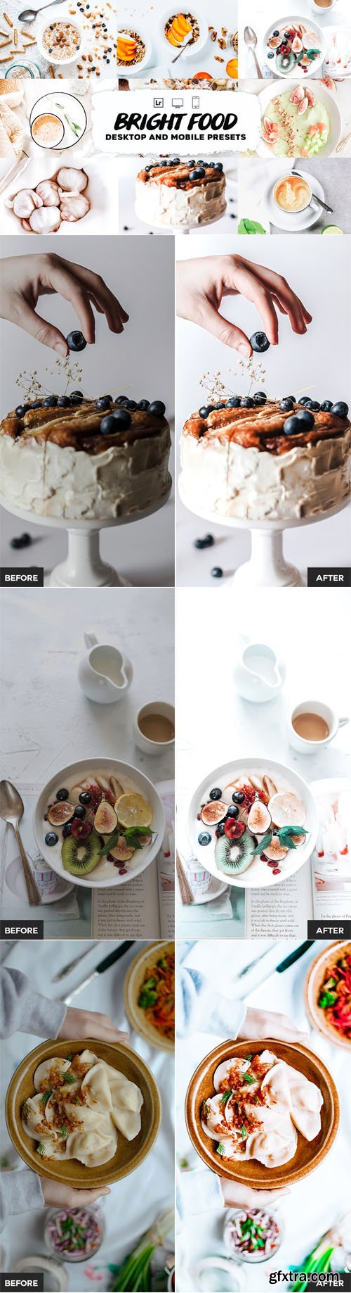 Bright Food Mobile & Desktop Lightroom Presets