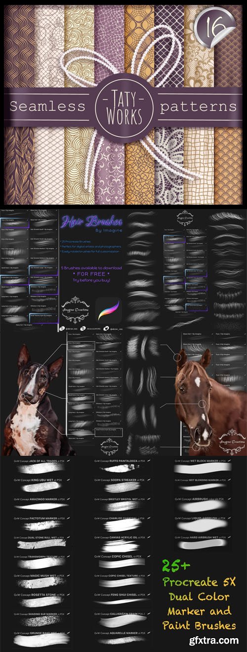 100+ Modern Awesome Brushes Pack for Procreate