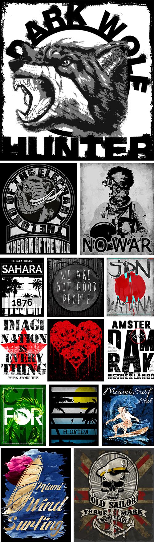 T-Shirt Design Vector #5, 14xEPS