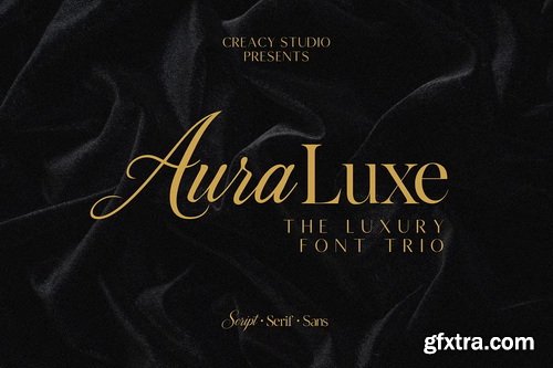 CreativeMarket - Auraluxe The Luxury Font Trio