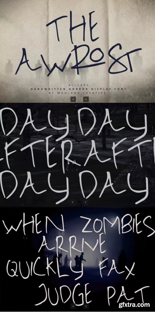 Creativemarket - Awrost Handwritten Horror Display Font